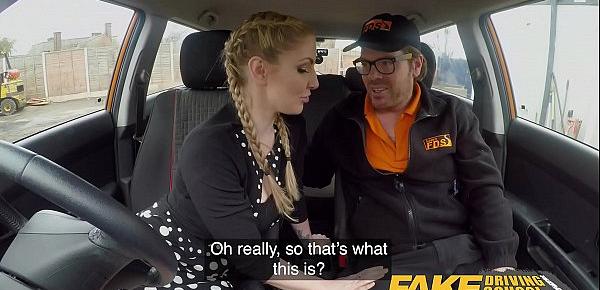  Fake Driving School Busty Blonde Georgie Lyall gets customer satisfaction